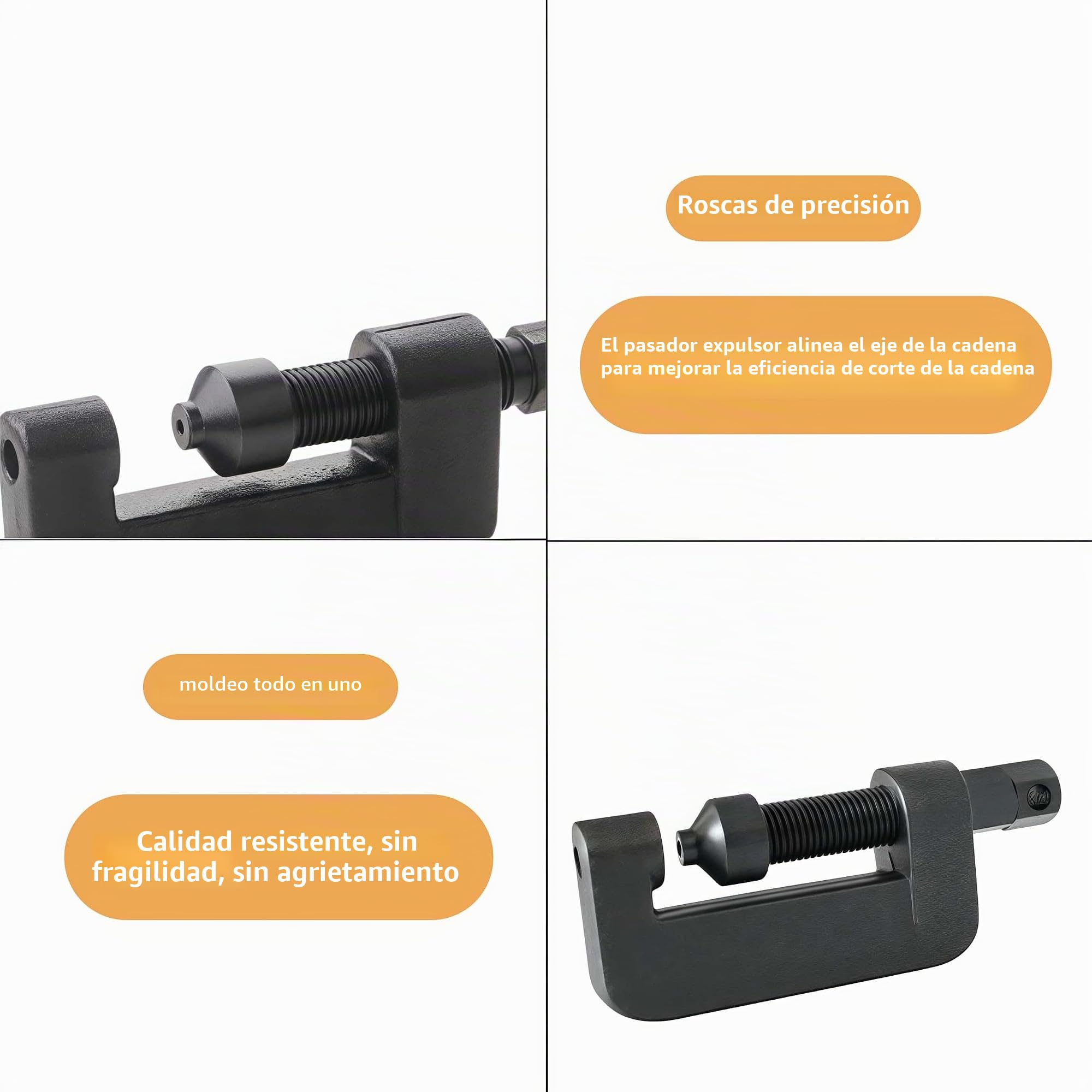 Trkimal Remachadora de cadena para motocicleta, juego de herramientas para romper cadenas de motocicleta, herramienta de remachado para motores, cadenas de motocicleta, separador de cadena para Atv