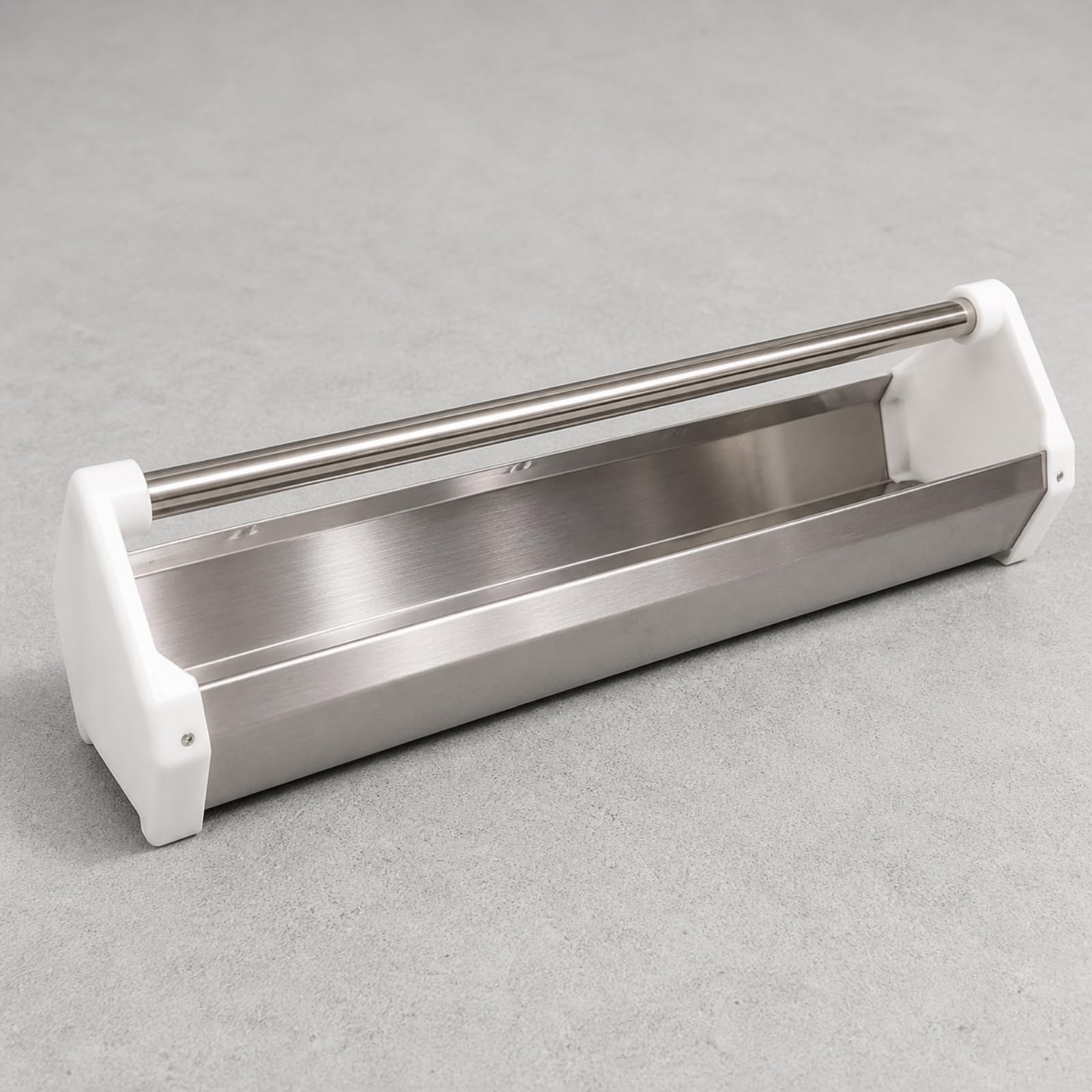 Mangiatoia con Canale in Acciaio Inox Resistente Trogolo con Asta di Protezione D'acciaio Facile da Pulire per Manutenzione Regolare Degli Uccelli, 100CM, Stile A