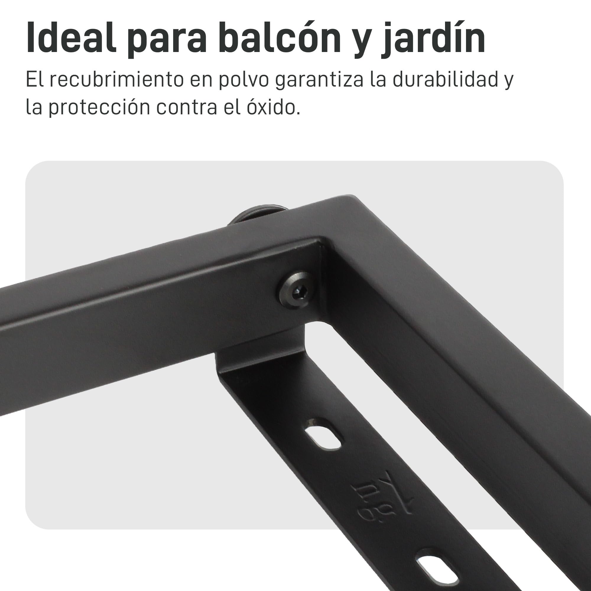 Natural Goods Berlin Juego de 2 mesas de jardín, estructura plegable (negro, 70 x 42 cm), patas de mesa de metal en perfil de caja para muebles de carpas de cerveza, estructura estable para jardín,