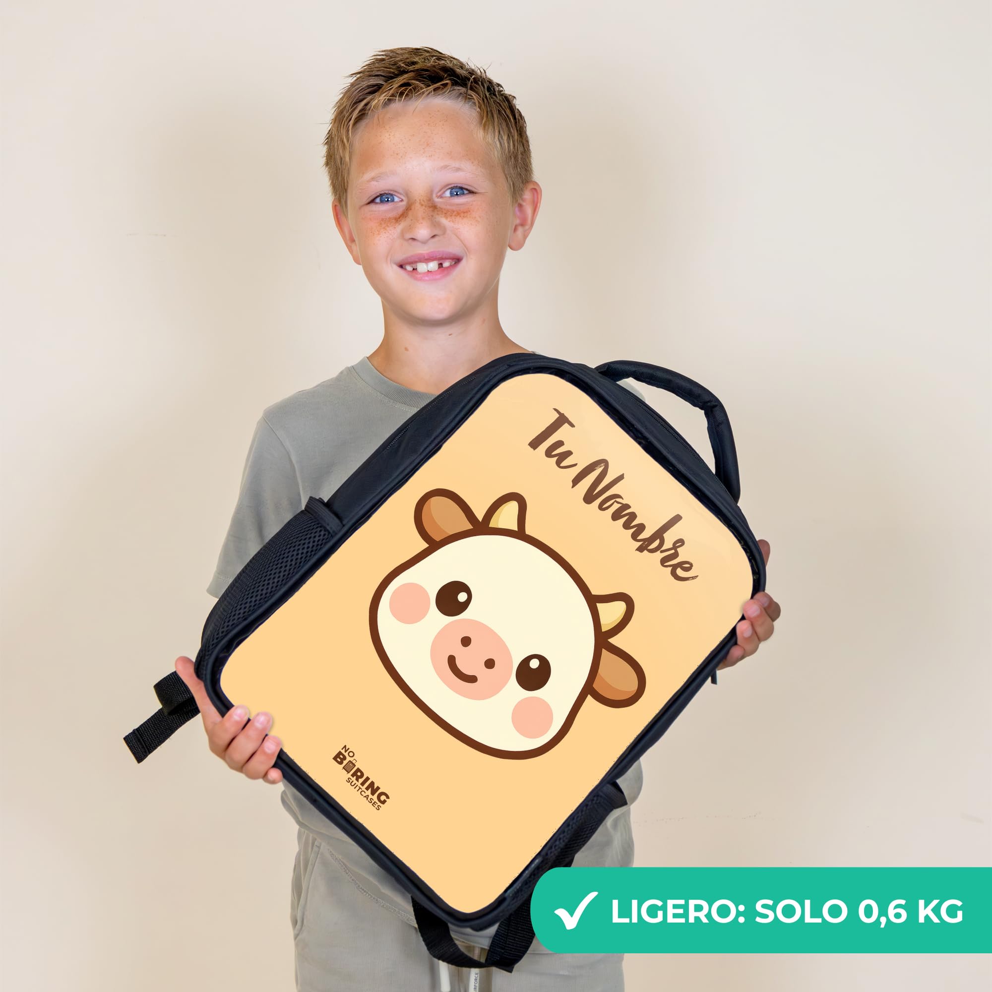 NoBoringSuitcases© Mochila Infantil Escolar Adolescente Negro