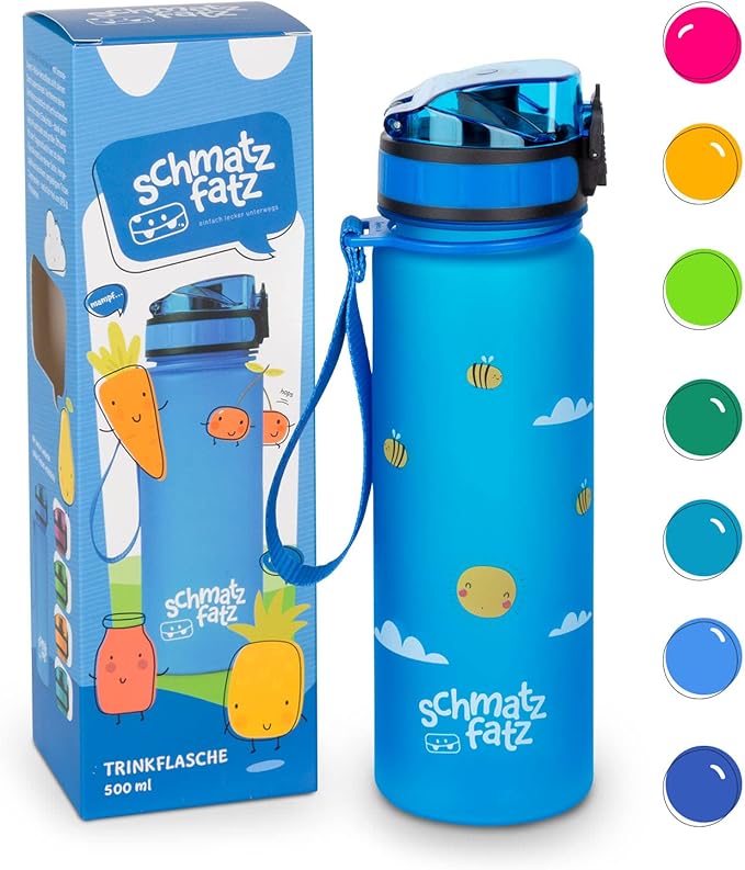 schmatzfatz Trinkflasche Kinder Auslaufsicher - 500ml, Trinkflasche