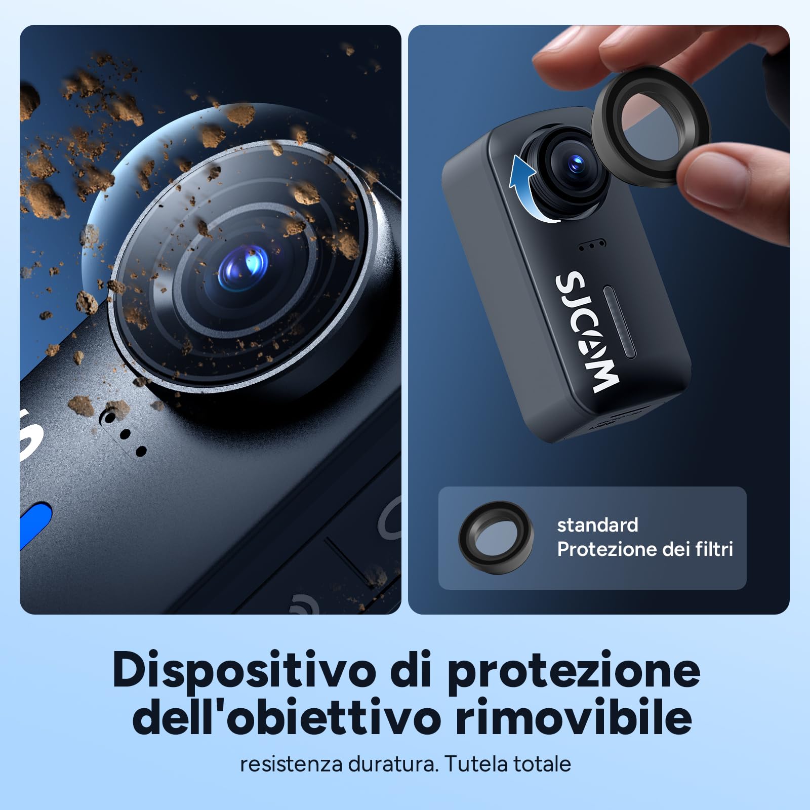 SJCAM C110Plus Combo Magnetico – Mini Action Cam 4K in Prima Persona, Ultra Grandangolo 170°, Stabilizzazione a 6 Assi, Bodycam Portatile per Viaggi & Sport, Microfono Integrato per Vlogging,64G