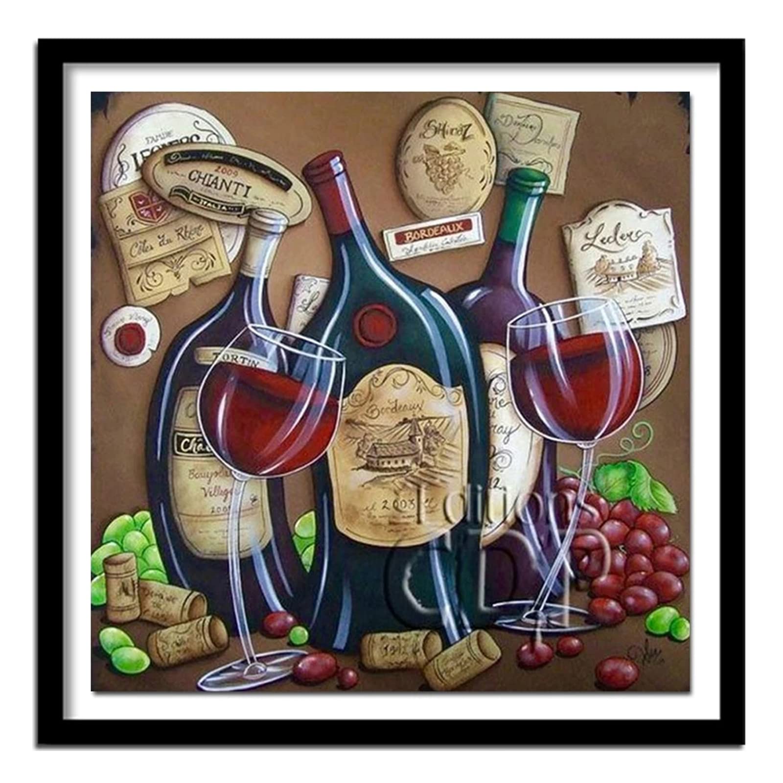Retro Diamond Painting complete set, doe-het