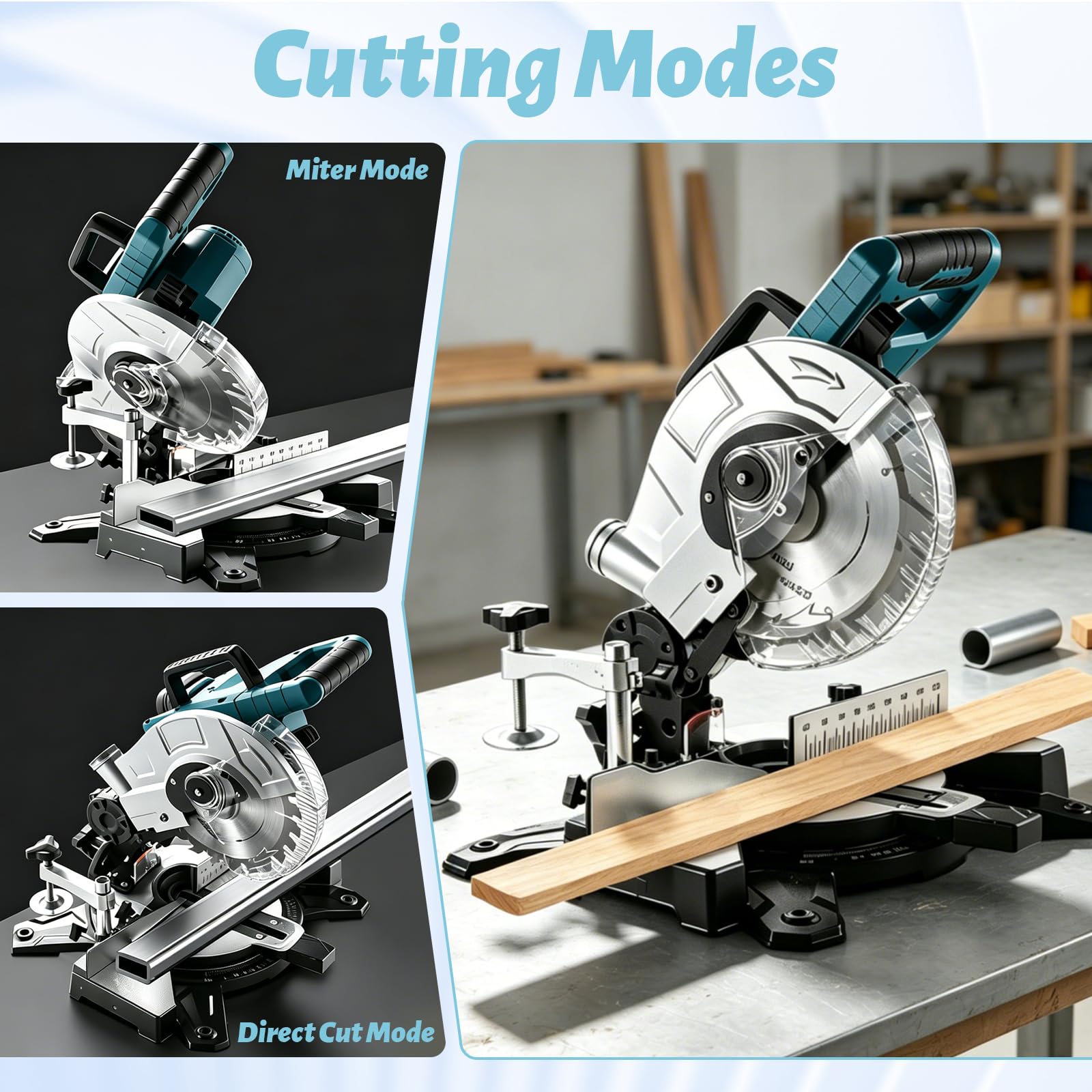 Sierra ingletadora profesional para batería Makita de 18 V