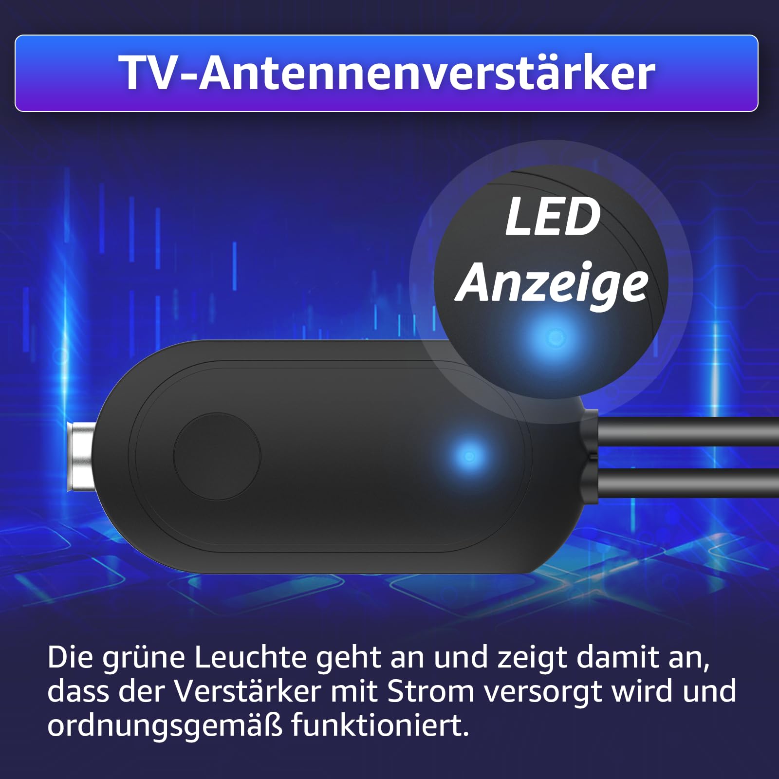 TV Antennenverstärker DVB-T2 HD 4K, USB Signalverstärker für TV Antenne, Antennen Booster zur Verbesserung des Empfangs, kompatibel mit Zimmerantenne, Smart TV, Receiver