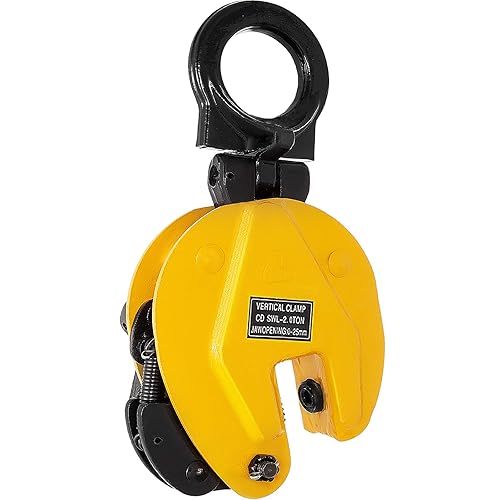 BestEquip Abrazadera de placa 2T 4400Lbs Abrazadera de elevación de placa Apertura de mandíbula Abrazadera de placa vertical de 0.6 pulgadas para