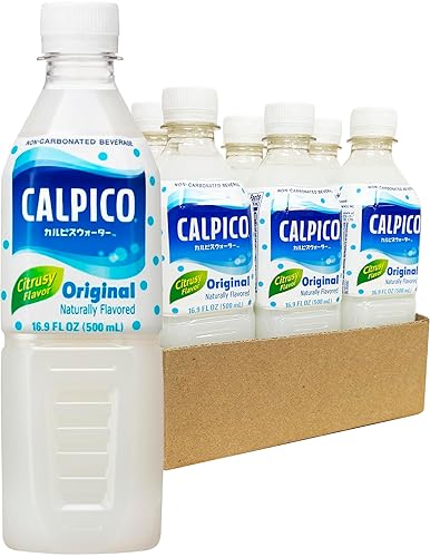 CALPICO – Smooth, Creamy & Refreshing Non-Carbonated Beverage, Sweet and Tangy, Japanese Lactic Acid Drink, 16.9 Fl oz (Pack of 6) - Original (Citrusy)