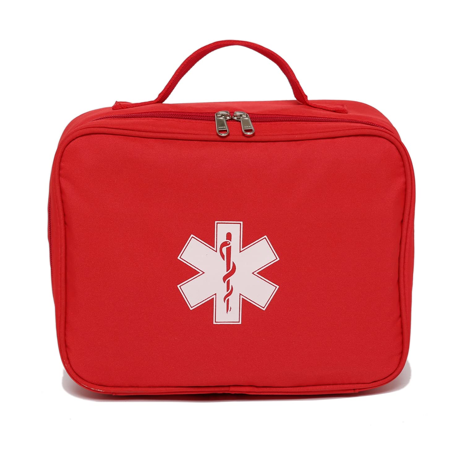 MAXPAND First Aid Kit Empty Medical Storage Bag Portable Rescue Pouch Trauma Bag Survival Medicine Bag Red