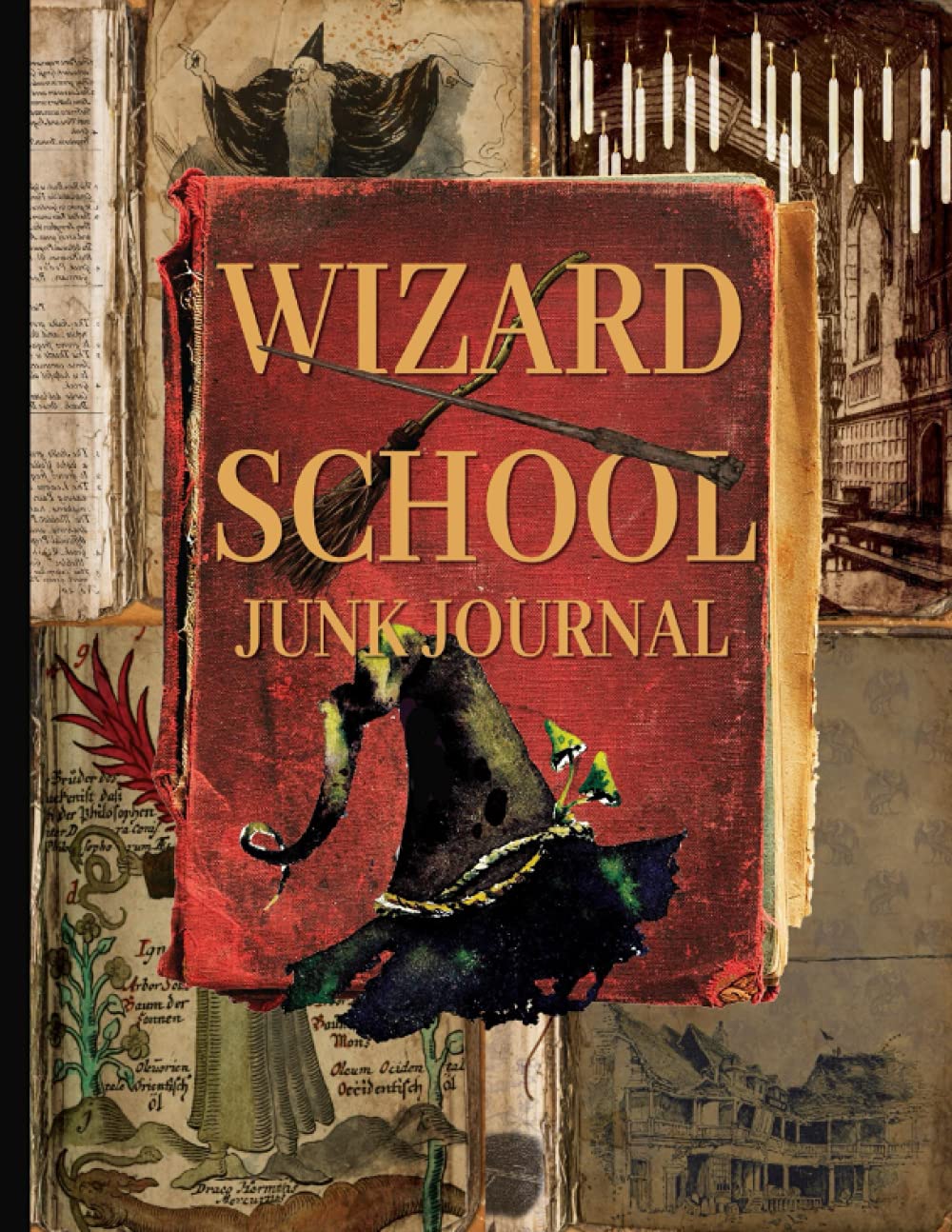 Wizard School Junk Journal: Ephemera Kit Includes 22 Pages For Magic School Scrapbooking