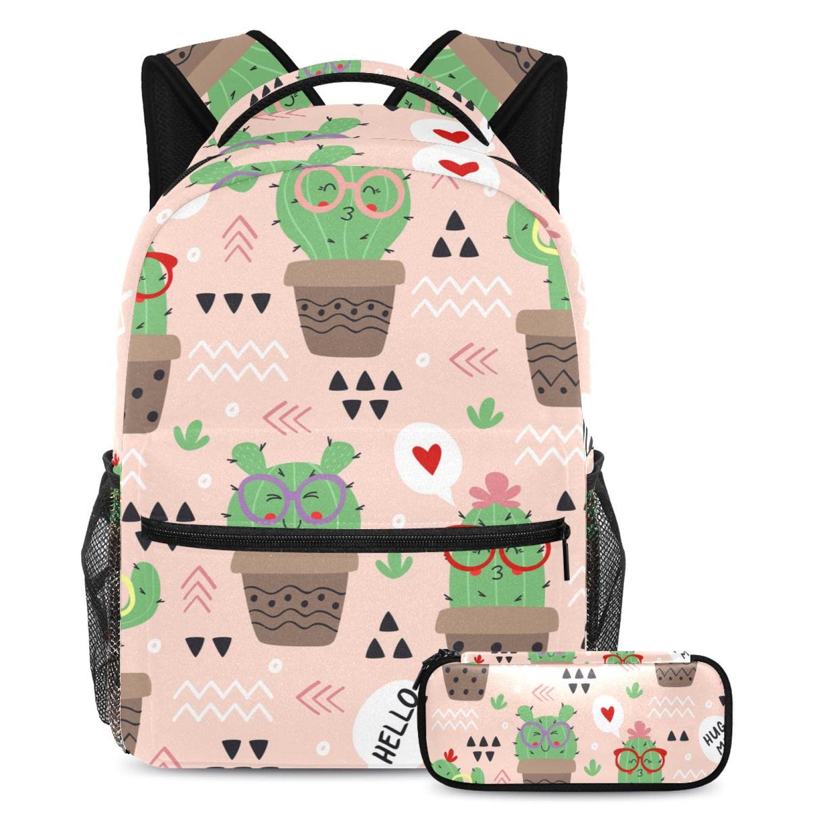 Sac à dos Campus Toucan rose fleurs tropicales avec porte-bouteille - 7