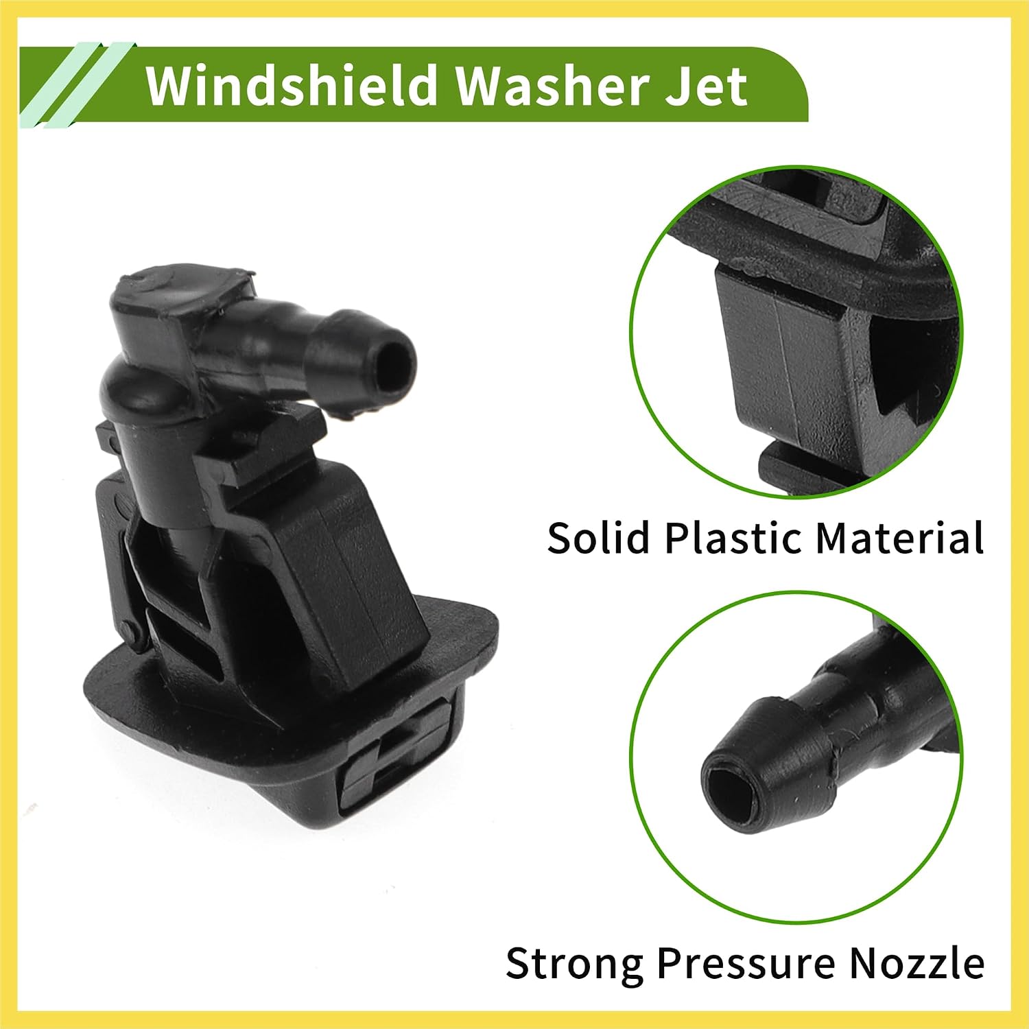 No.68293025AA Windshield Washer Nozzle for Jeep Wrangler 2018-2020 for Jeep Gladiator 2020-2021 Black Front Windshield Spray Nozzles Wiper Spray Washer Jet Plastic 2pcs Benefit