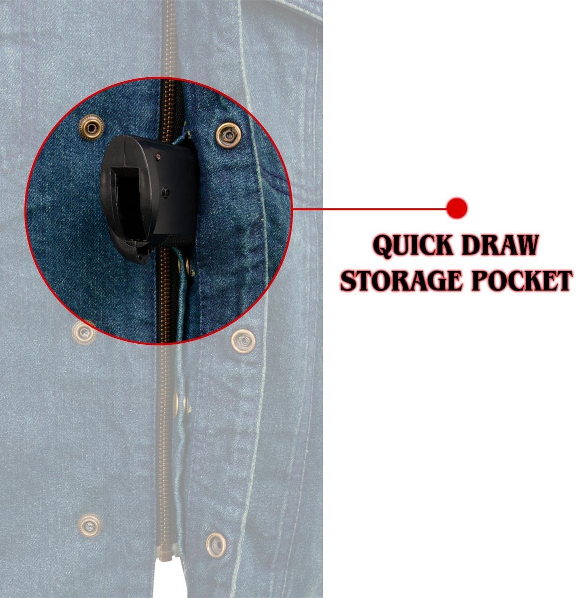 Milwaukee Leather MDM3013 Men's 'Brute' Concealed Snap Blue Denim V-Neck Side Lace Club Style Vest w/Hidden Zipper