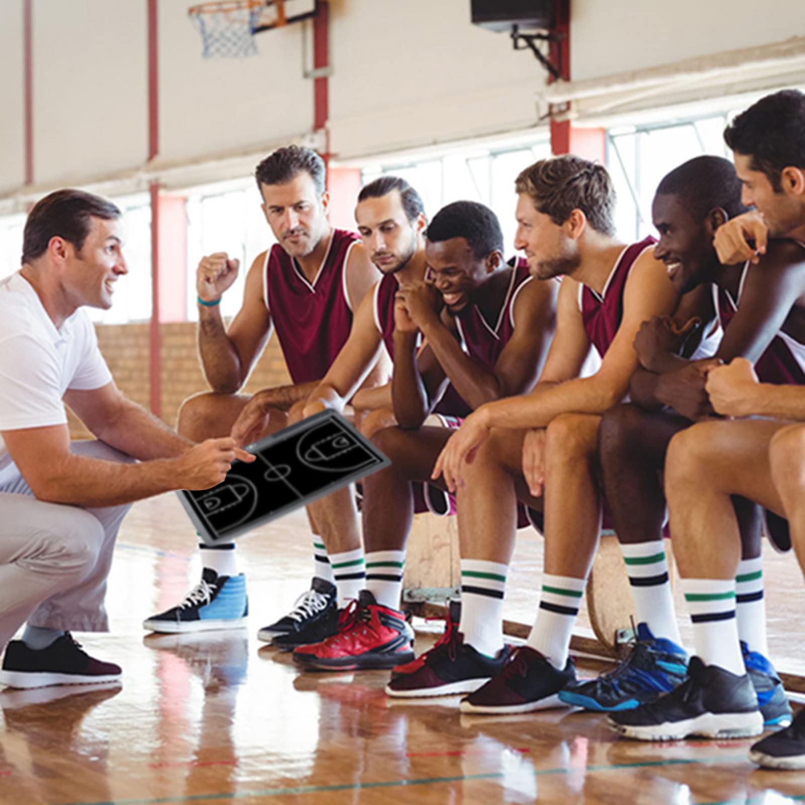 Pizarra Entrenador de Baloncesto Electrónico LCD Digital Carpeta Táctica con Lápiz