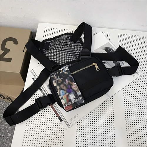 Miniatura 5 de Forart - Bolsa táctica para hombres y mujeres, bolsa de cintura para el pecho, hip hop, ropa de calle, bolsa de hombro frontal para la cintura