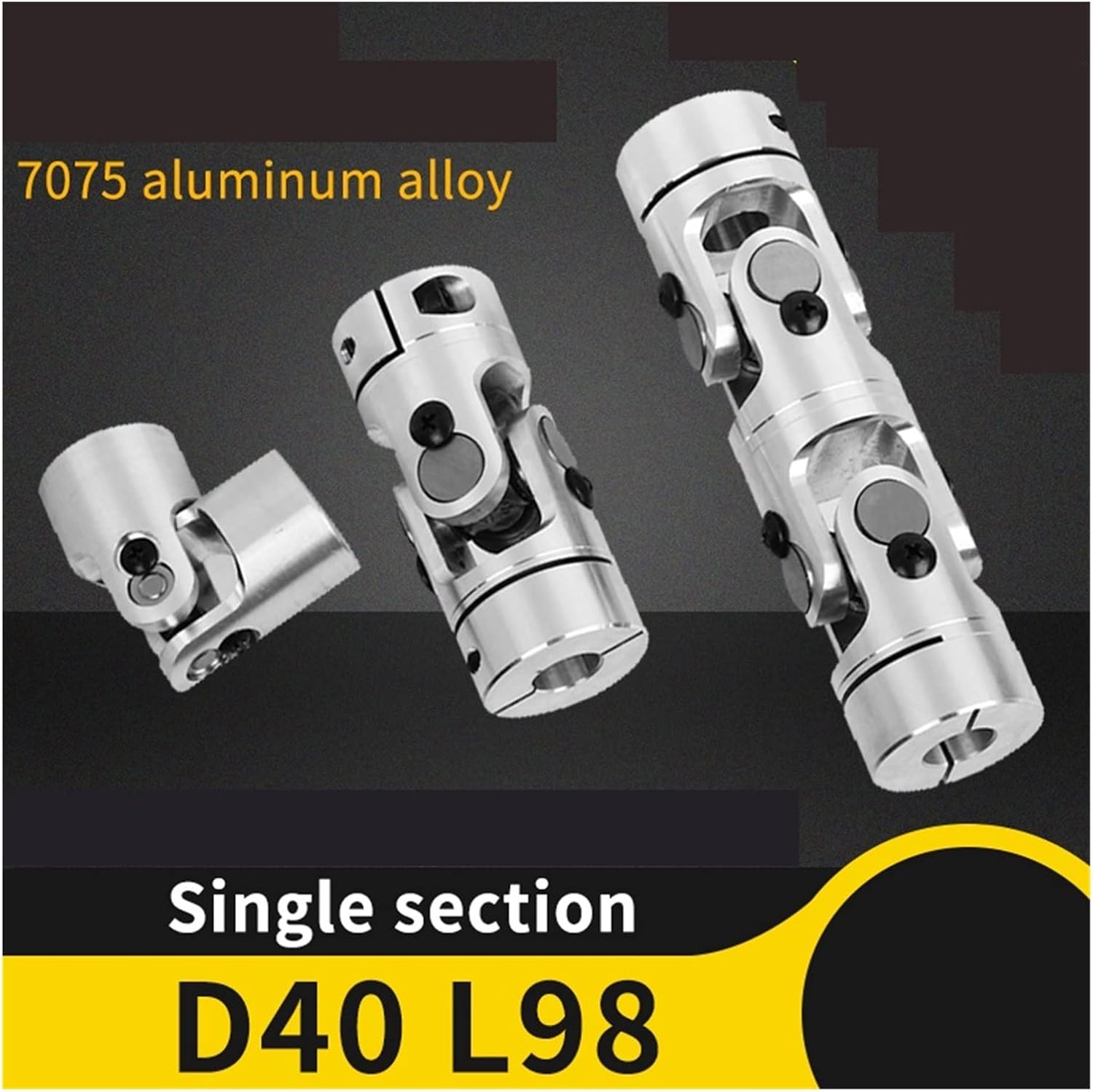 Youngran 1pcs D40 L98 Universal Coupling Precision Single Section GHA Telescopic Cross Universal Joint Transmission Joint WSSP Leisurely (Inner Diameter : 5X15)