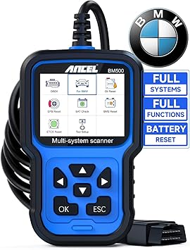 Ancel Bm500 All System Obd2 Scanner Car Diagnostic Scan Tool For Engine Abs Srs Tcm 4wd Hvac Immo System With Battery Registration Cbs Epb Etc Bms Pcm Oil Reset Amazon Ca Everything Else