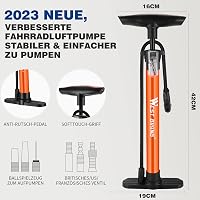 WESTGIRL Kerékpár Pumpa 11 Bar / 160 PSI - Univerzális Padlópumpa Minden Szelephez - Országúti, Hegyi és E-Bike Kompatibilis Fém Légpumpa Ad 5