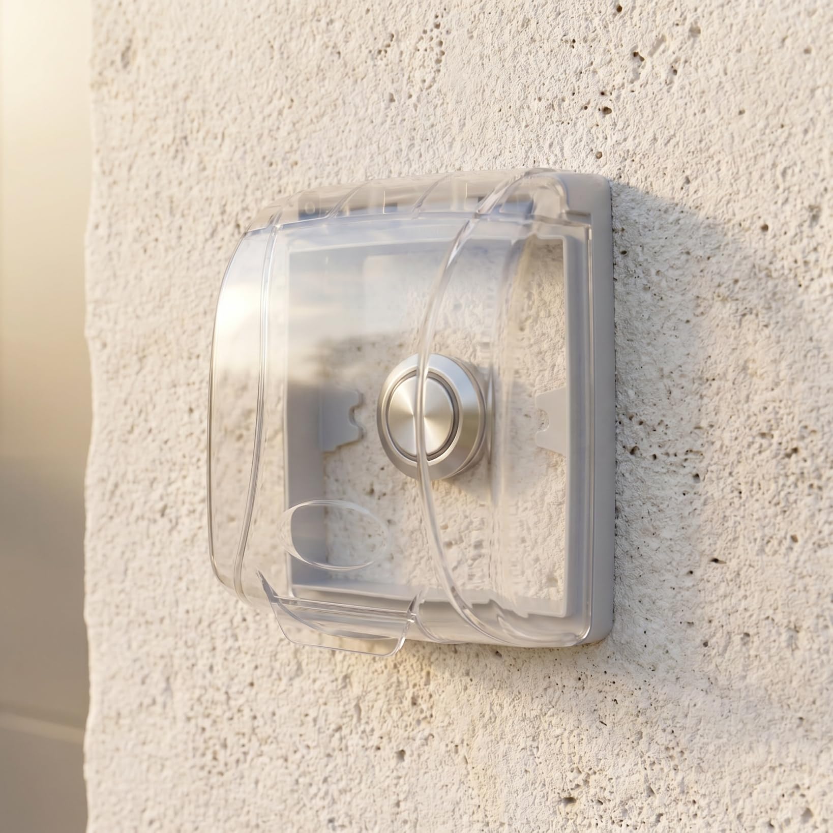 HOMSFOU 1pc Cubierta Transparente para Timbre Exterior: Protección contra Lluvia, Carcasa Resistente - Compatible con Controles de Acceso, Kit de Protección para Uso Prolongado