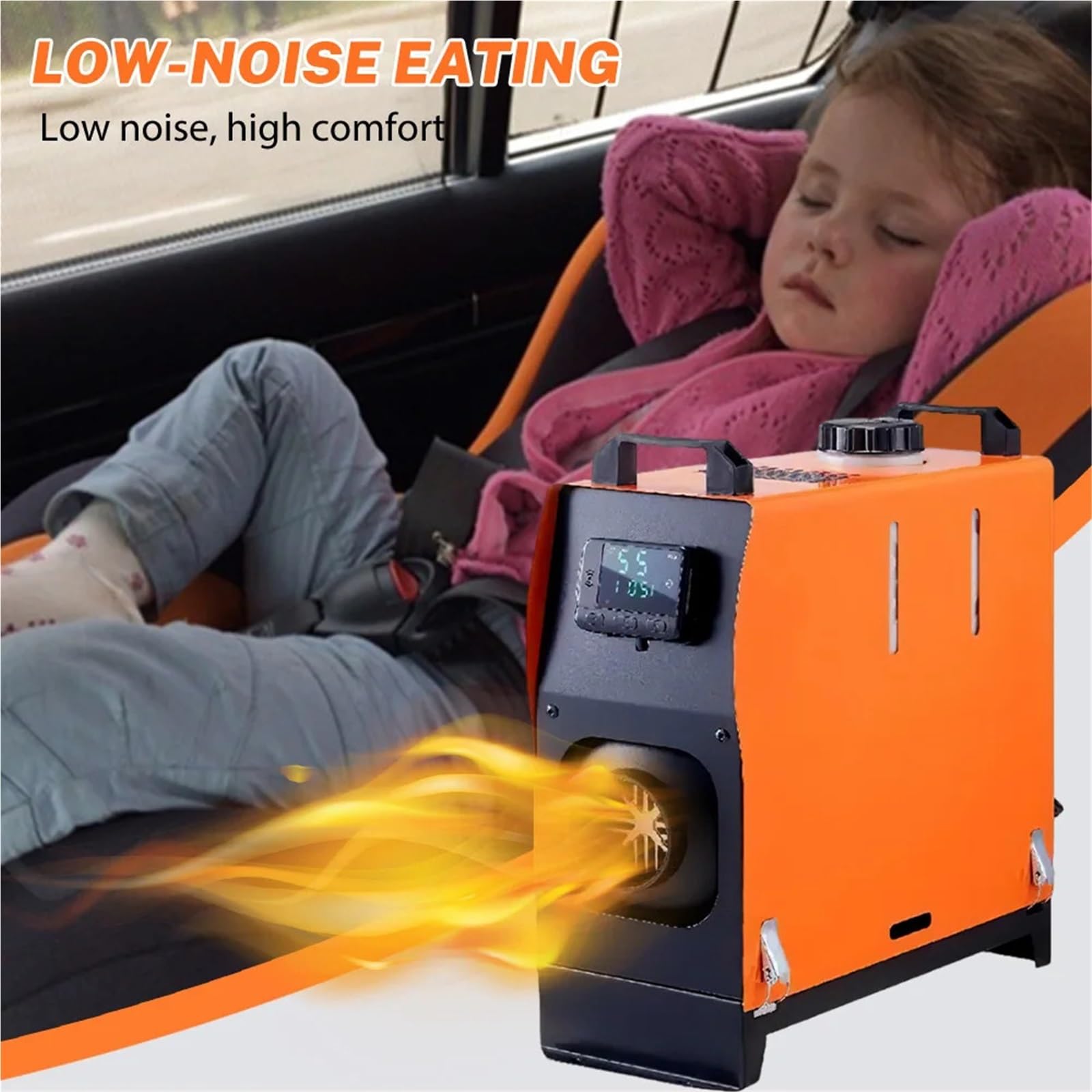 ogrzewacz samochodowy Podgrzewacz Powietrza Na Olej Napędowy 5 KW, Samochodowy 12 V, Z Przełącznikiem LCD, Tłumik