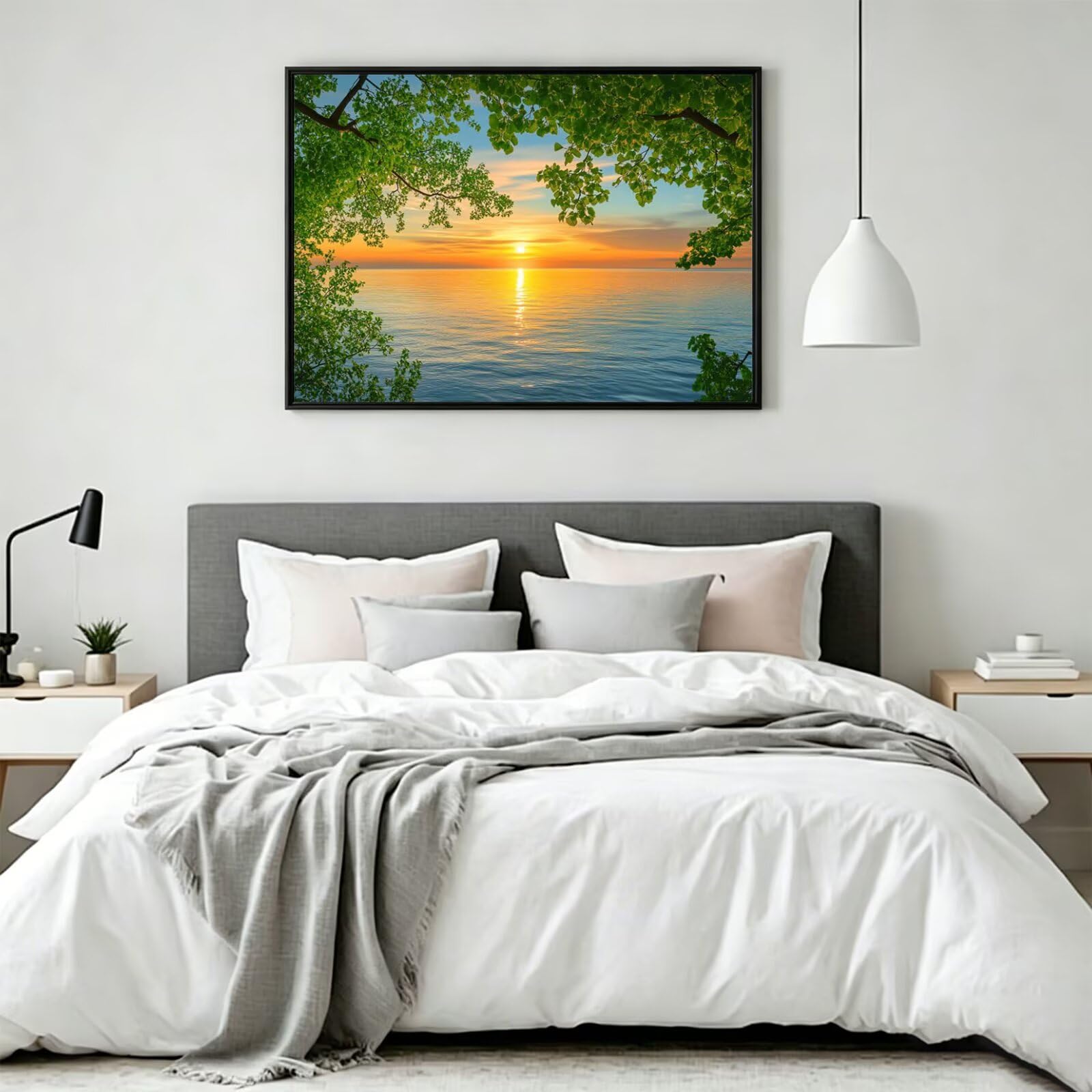 Pintar por Numeros planta Pinturas Acrilicas Atardecer Pintura por Numeros Lienzos para Pintar, Pintura Acrilica Manualidades, Decoración para Hogar, Regalos Cumpleaños, 90x120cm Sin Marco, q-982