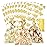 COQOFA 100 Pcs 5x7 IN Gold Heart Cello Cellophane Gift Bags for Baby Shower, Valentine, Wedding, Birthday with Twist Ties