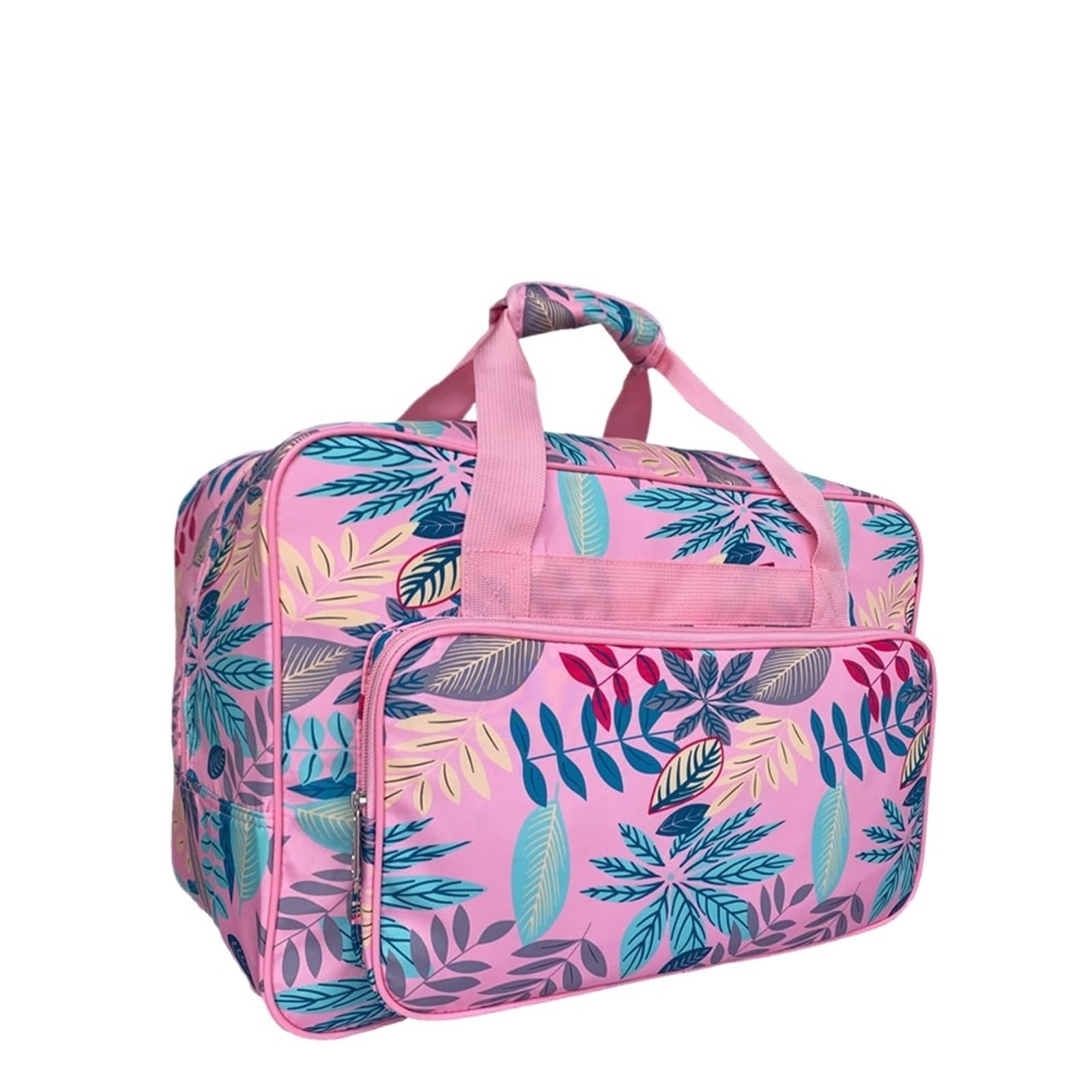 Máquina de Coser portátil Estuche de Transporte Soporte con Cremallera Bolsa de Almacenamiento de Viaje Organizador de Ropa Equipaje(Pink)