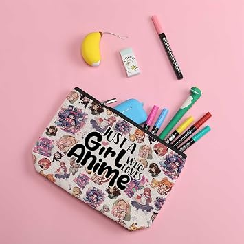 ZHAMEN Anime Merch Makeup Bag Anime Stuff Cosmetic Bags for Women | Graduation Nurse Day Birthday Anime Accessories Anime Gifts for Women Teen Girls Anime Lovers Fan Daughter Sister Friend