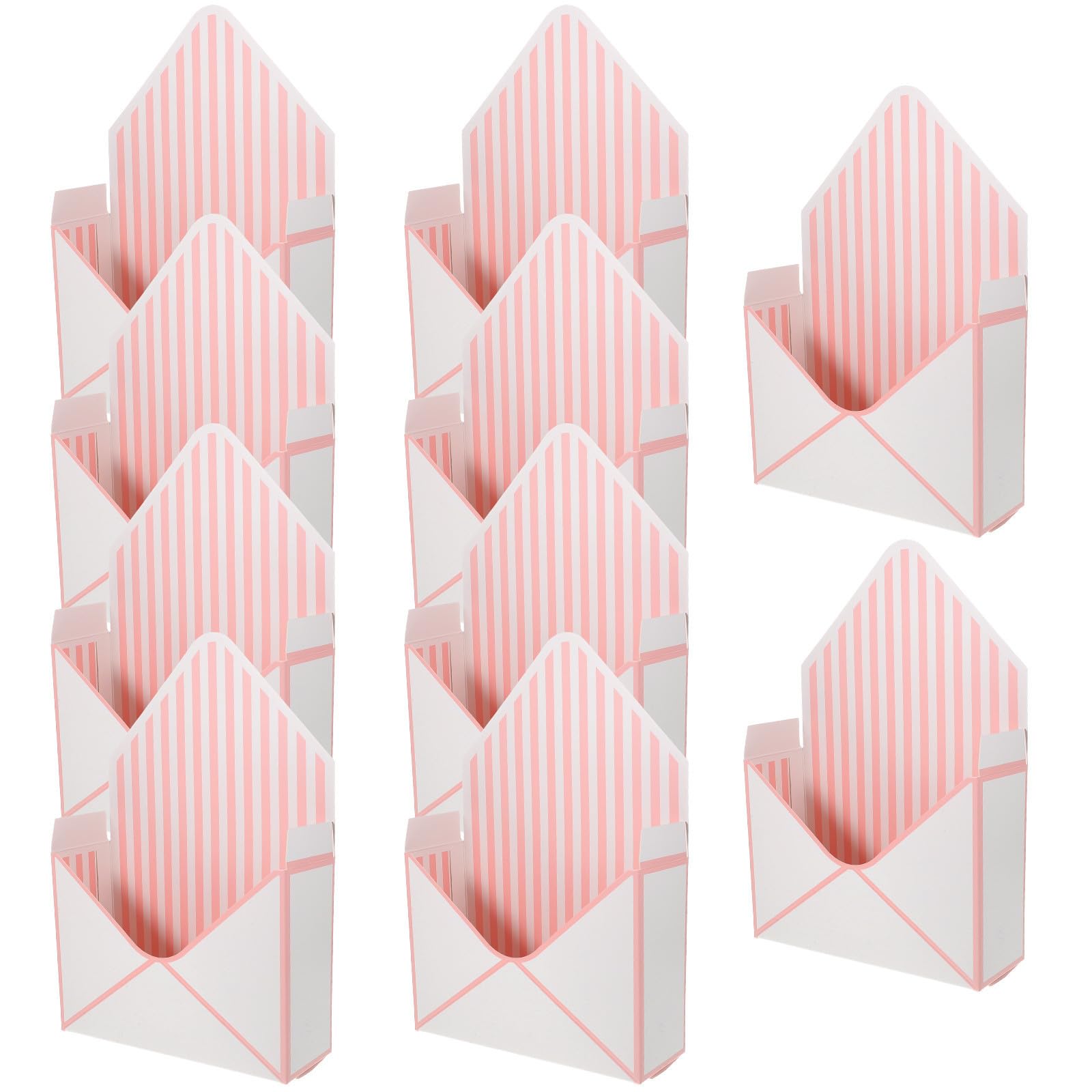 HOMSFOU 10 Stück Praktische Blumenverpackungsbox aus Papier in Umschlagform Rosa Widerstandsfähig und Elegant für Hochzeit und Geburtstag