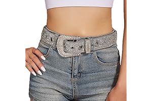 Sparkle Silver Rhinestone Belt Western Cowgirl Cowboy Belts