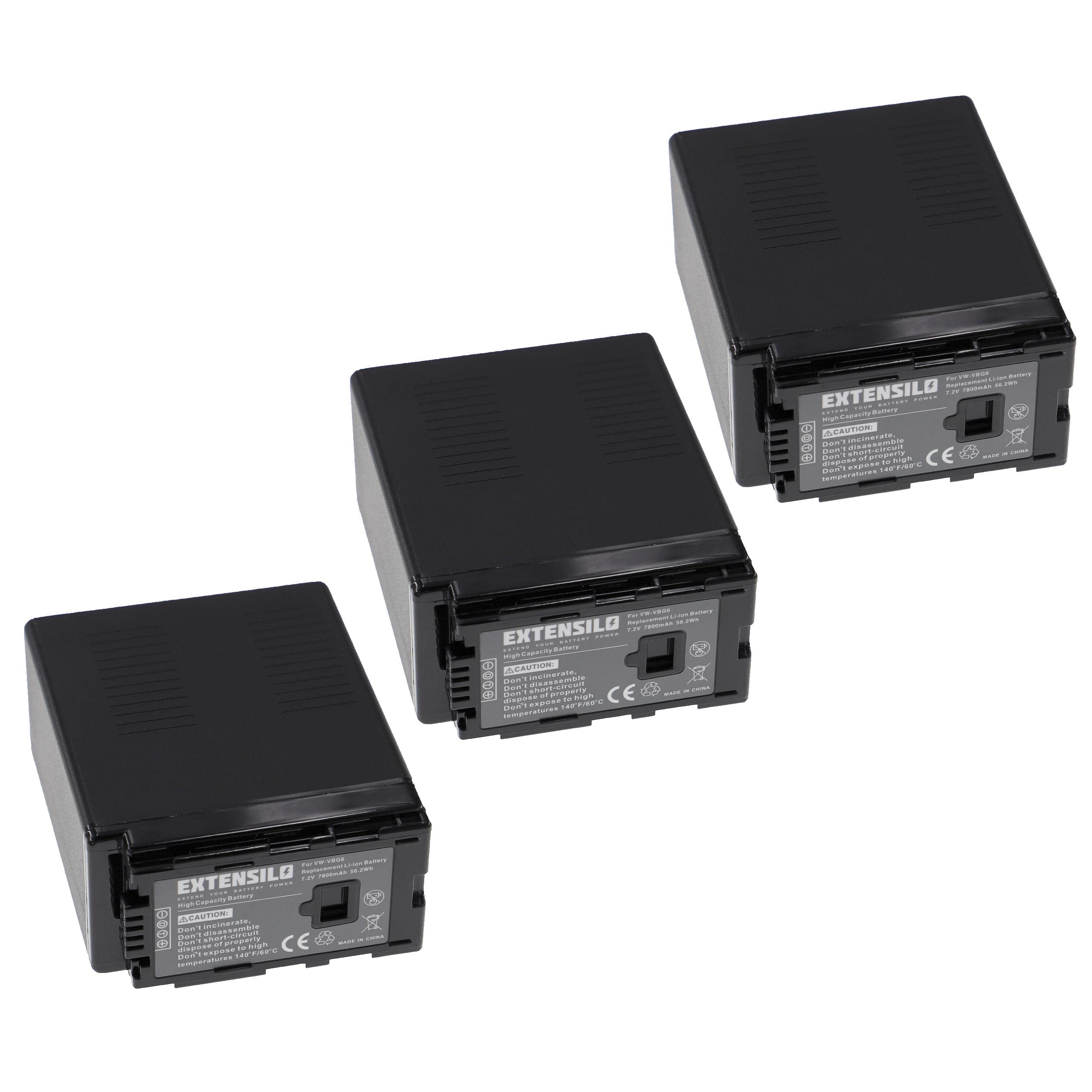 3X Batterie Remplacement pour Panasonic VW-VBG6