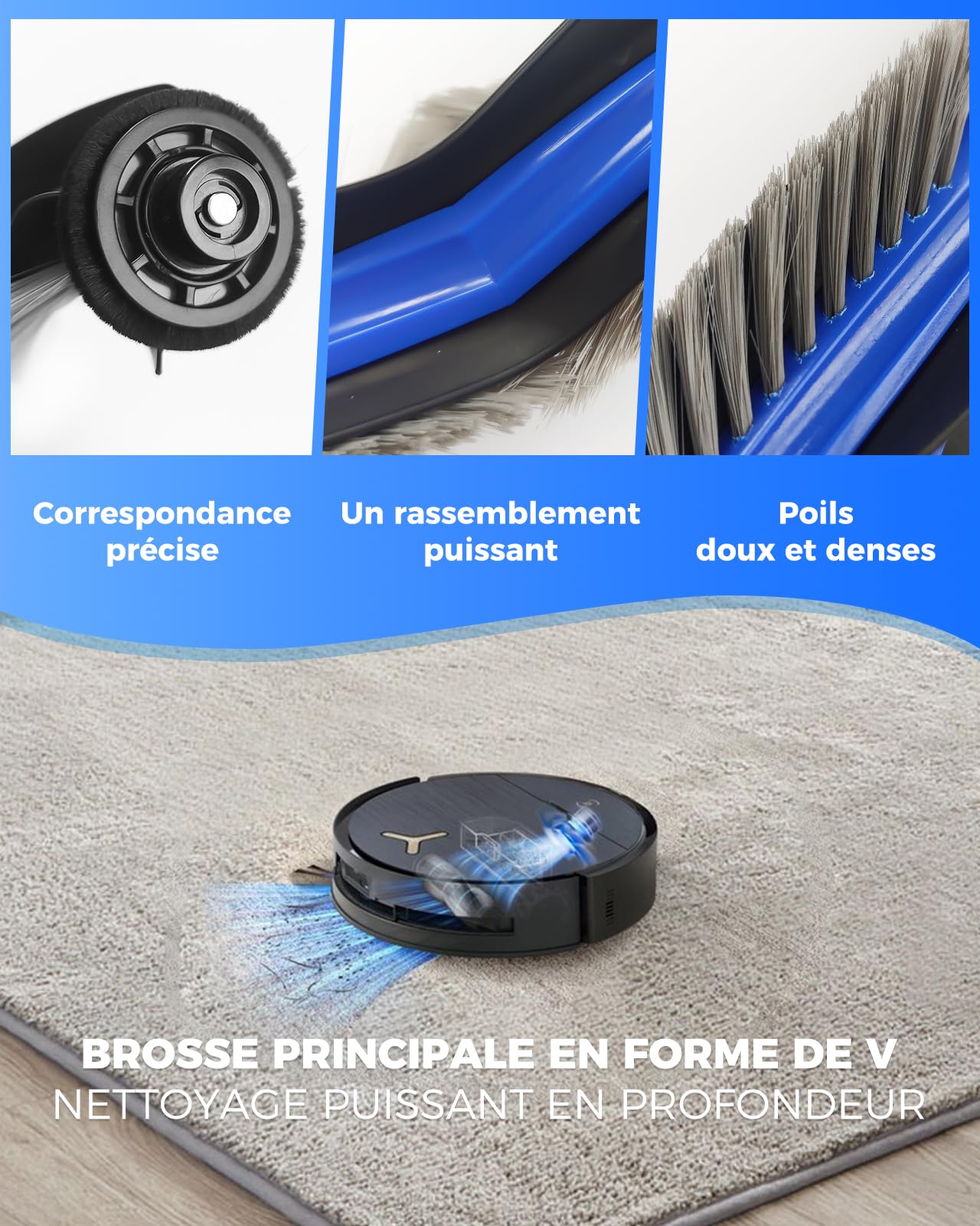 Accessoire Ecovacs Deebot T50 PRO OMNI Gen2 Aspirateur Brosse Principale Brosses Latérales Lingettes Filtres Sacs