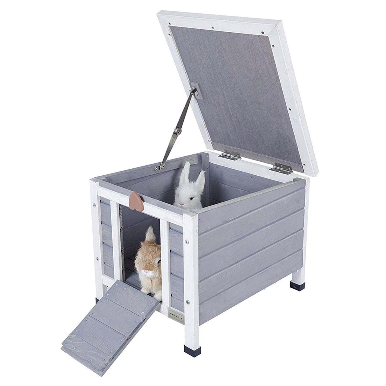 Buy Petsfit Outdoor Cat House, Feral Cat Shelter Weatherproof, Rabbit Hutch, with Openable Roof