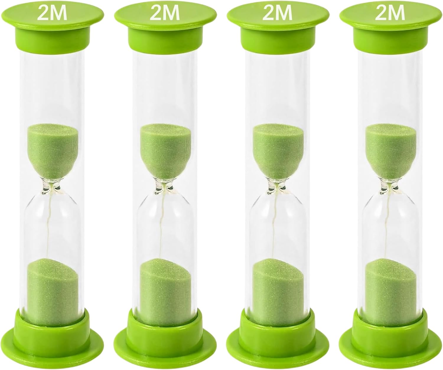 TeacherFav Sand Timer for Kids - 2 Minute Set of 4 Hour Glass - Green ...