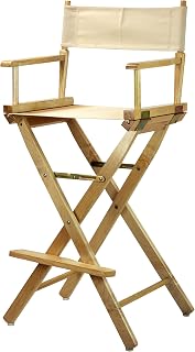 30" Director's Chair Natural Frame-Natural/Wheat Canvas