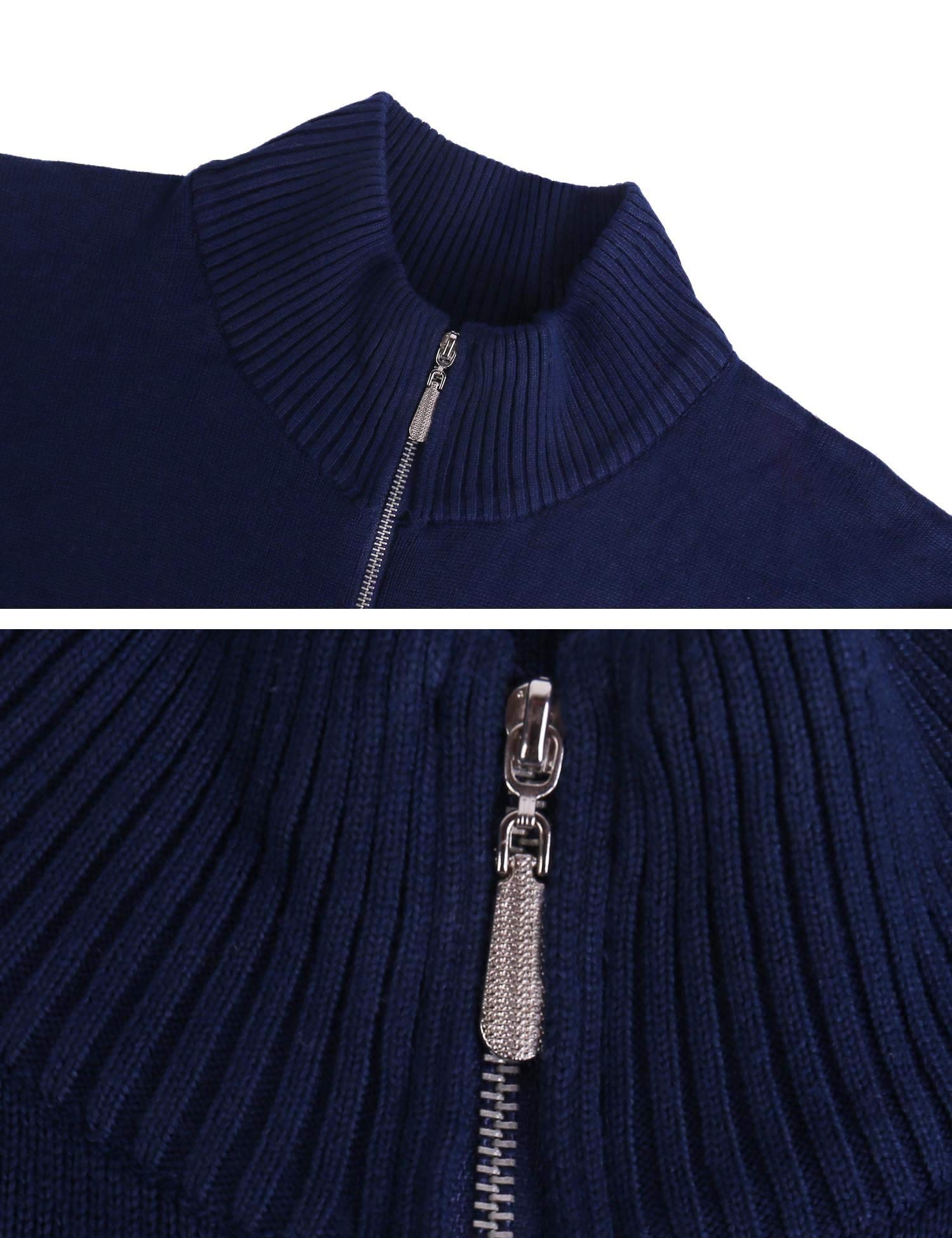 iClosam Maglione Uomo Invernali Pullover Giacca in Maglia Maglione con Zip Maglioncino Pullover Invernale Tenere Caldo