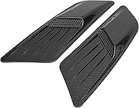 Vista 8 de Par de molduras de ventilación de capó, kit de salida de ventilación de capó de automóvil, panel de entrada de aire de capó, estilo de fibra