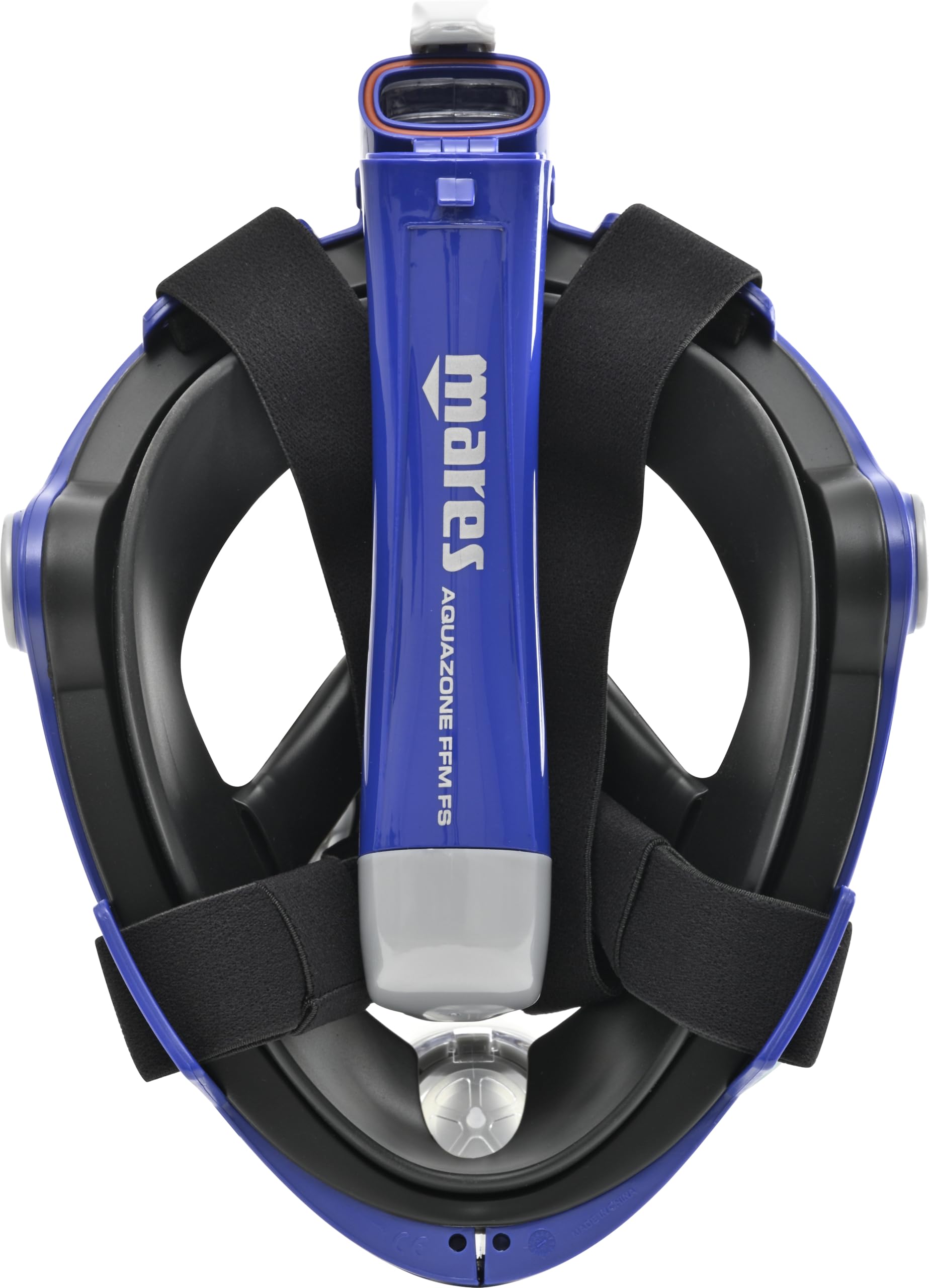 Mares Aquazone Full Face Mask - Masque Intégral Snorkeling Adulte, Jupe Silicone, Tuba Repliable, 3 Tailles