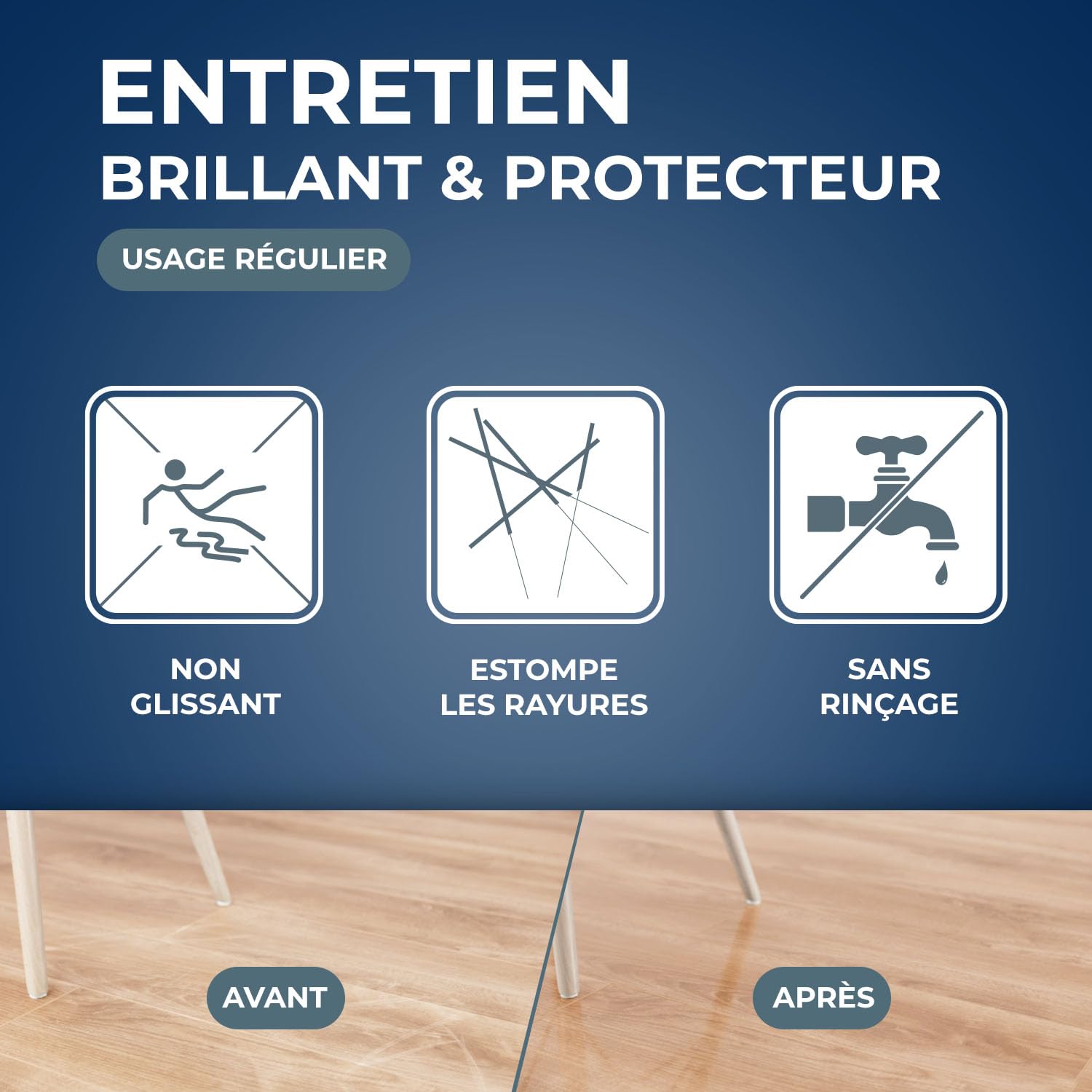 STARWAX Entretien brillant pour parquets et sols stratifiés 5L | Nettoie et ravive la brillance, estompe les rayures, réchauffe la teinte, sans rinçage, non glissant, jusqu'à 3600m²