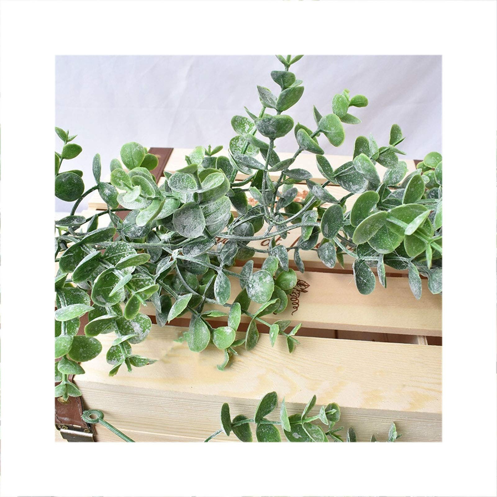 Vigne Artificielle en rotin PVC Faux Eucalyptus Leafs Ivy Plantes suspendues pour la décoration de Mariage de Jardin (Size : 180cm)