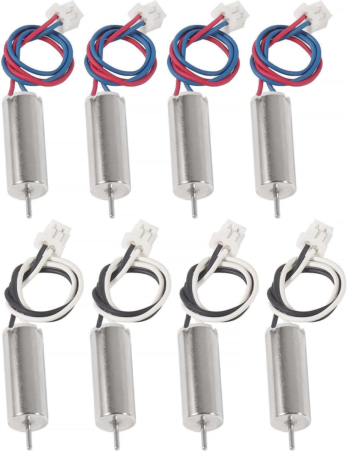 XIITIA 8pcs 615/6x15mm Motor 19000KV Insane Tiny Whoop Drone Frame Brushed Motors 4CW 4CCW Coreless Motor with JST-1.25 Connector for Model Aircraft/UAV/Quadcopter/Toy Aircraft, etc