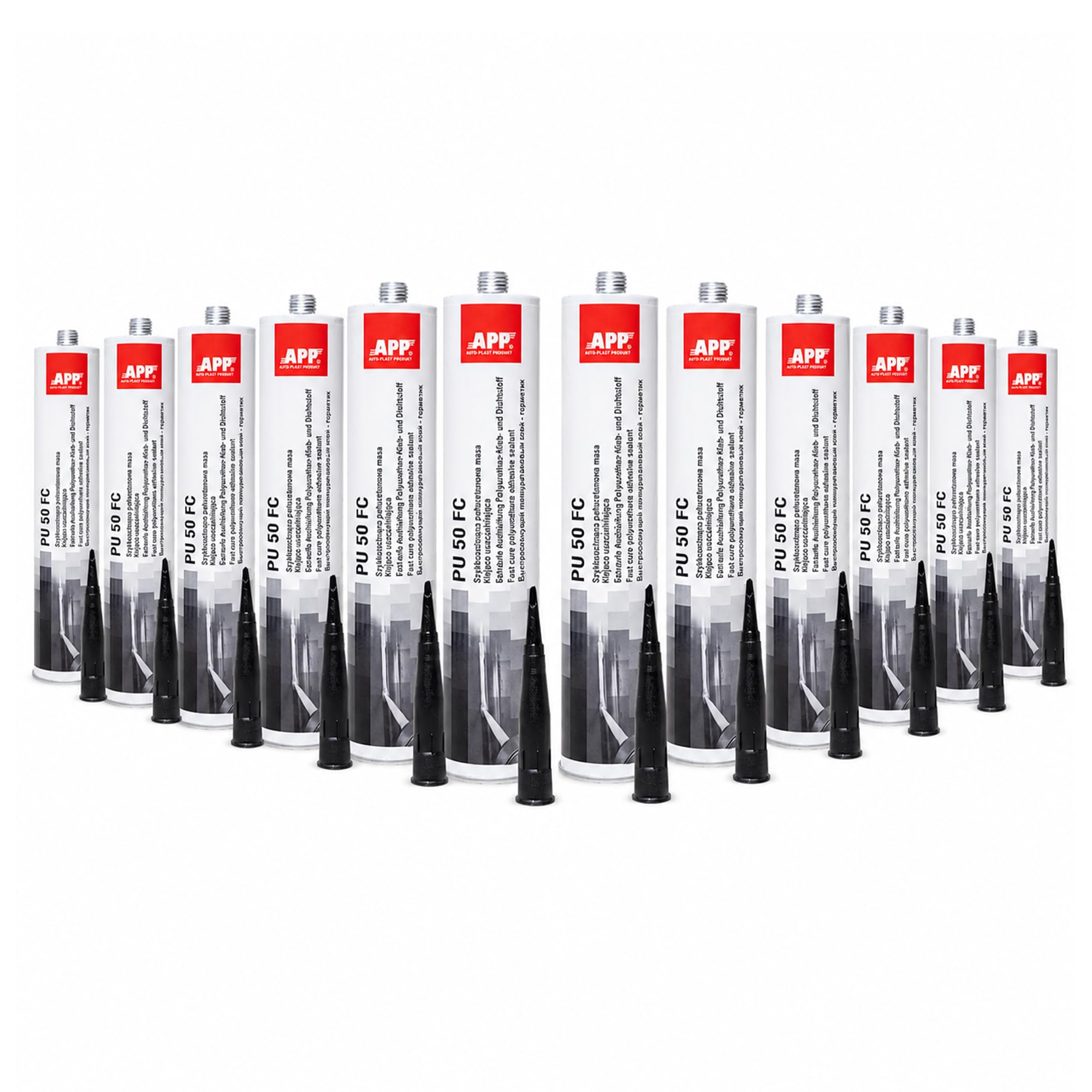 APP PU 50 FC Colle-mastic polyuréthane Noir Lot de 12 x 310 ml