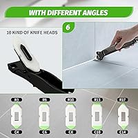 Vista 6 de Herramienta de calafateo 6 en 1, herramienta de acabado y removedor de lechada con raspador con 6 almohadillas de silicona, herramienta