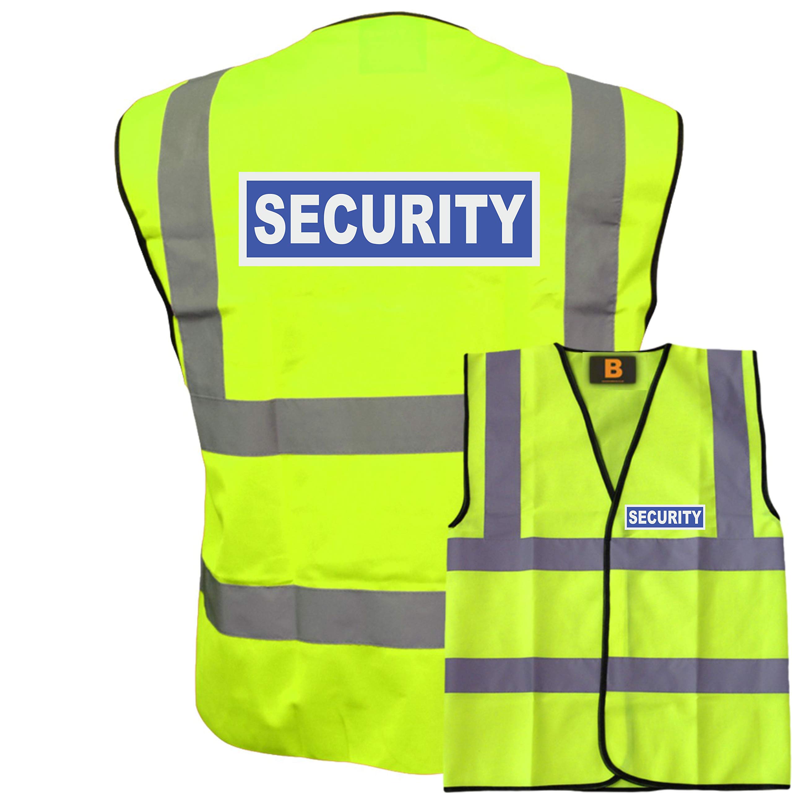 Security Badge Yellow Hi Vis Vest Reflective Work Wear Coat
