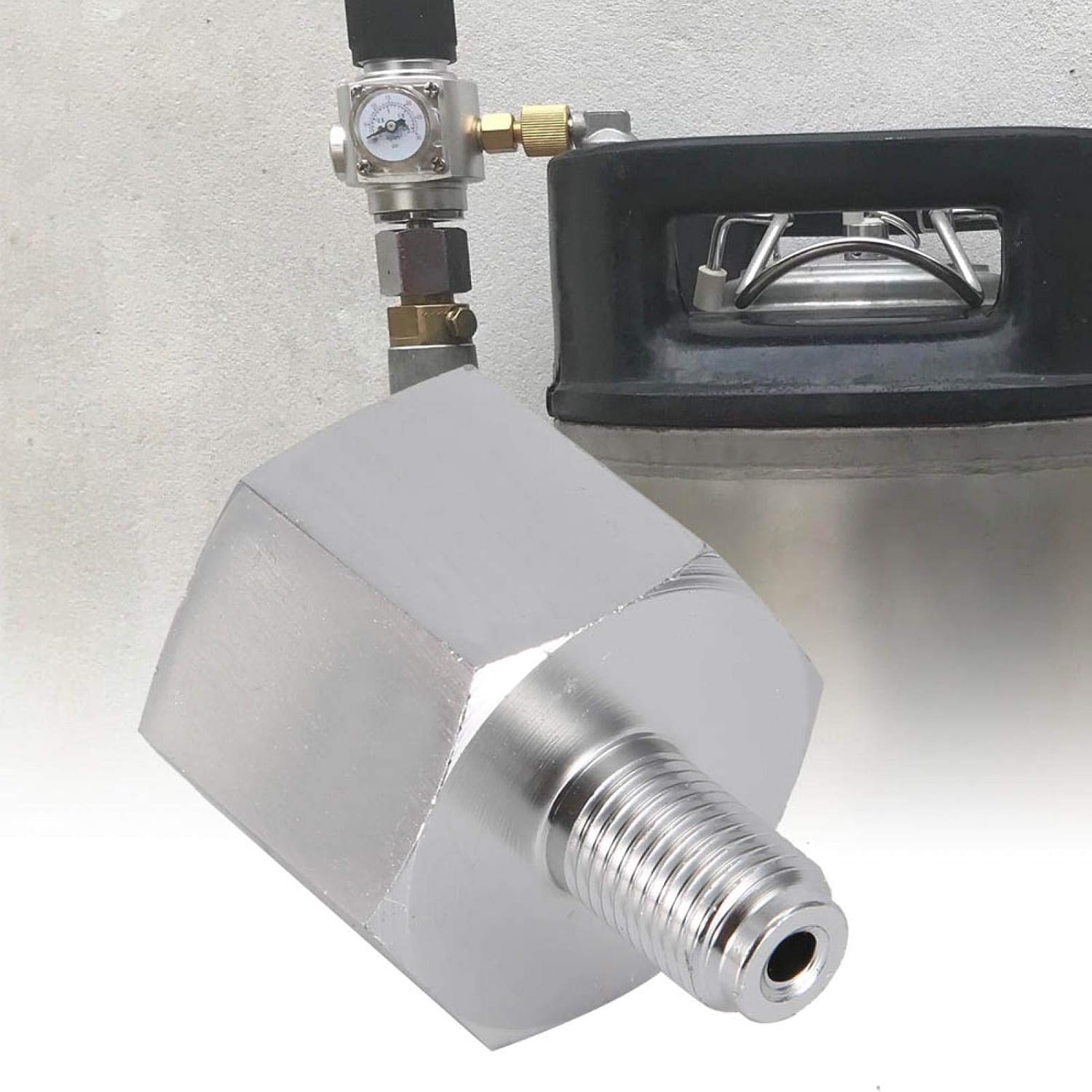 Co2 Adapter Beer Co2 Adapter Keg Co2 Adapter for Aquarium Home, Silver - Image 5