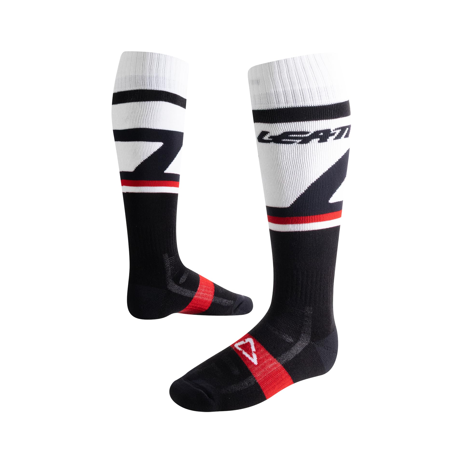 Leatt Chaussettes Techniques Hautes Moto | Blanc | L/xl/eu43-48/uk8.5-12.5/us9-13