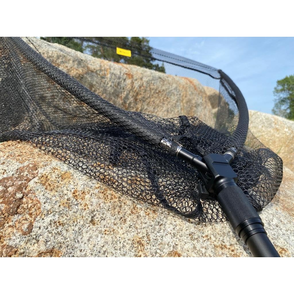 Épuisette CARP PREMIUM 105 cm / 42", 2 m de longueur de la barre, sélection du réseau caoutchouté/polyester, sélection de poignée nature/carbone, épuisette, accessoires de pêche, avec sac