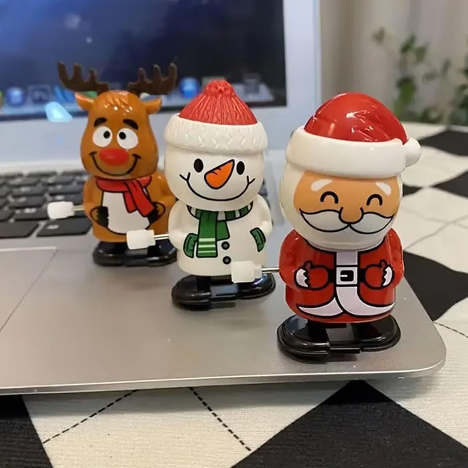 Lot De 12 Jouets à Remonter De Noël – Petits Animaux Marchants, Sans Piles, Cadeaux Festifs Pour Enfants, Décorations Interactives