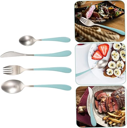 Miniatura 6 de LIFKICH 1 juego de cuchillos, utensilios de corte, para el hogar, azul, moderno, aperitivo, tenedores, utensilios de cocina, tenedor, ensalada,