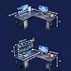 Gaming Desk, L-Shaped 63.0 inches 160 cm, Corner, Computer Desk, L-Shaped Desk, PC Desk, Study Desk, Game Desk, Desk with Rack, Carbon Tone, Width 47.2 / 55.1 / 63.0 inches 120 / 140 / 160