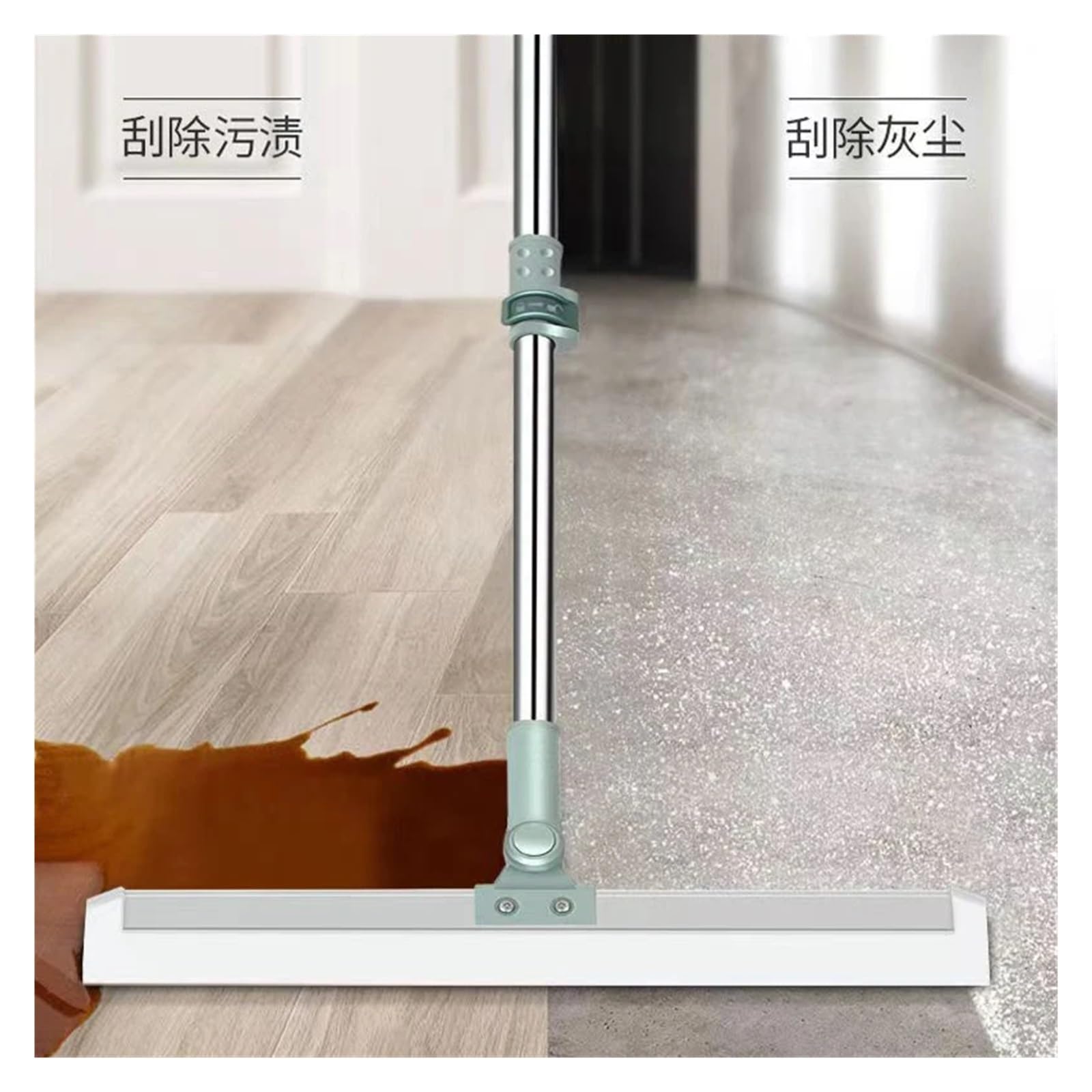 Inodoro Cuarto De Baño Limpiaparabrisas Escoba Mágica Barrer | Mopa doméstica for limpieza de pisos, artefacto de silicona, raspado de suelo(52cm with 2 strips)